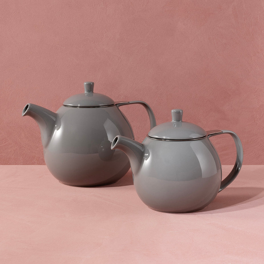 Large Curve Grey Teapot