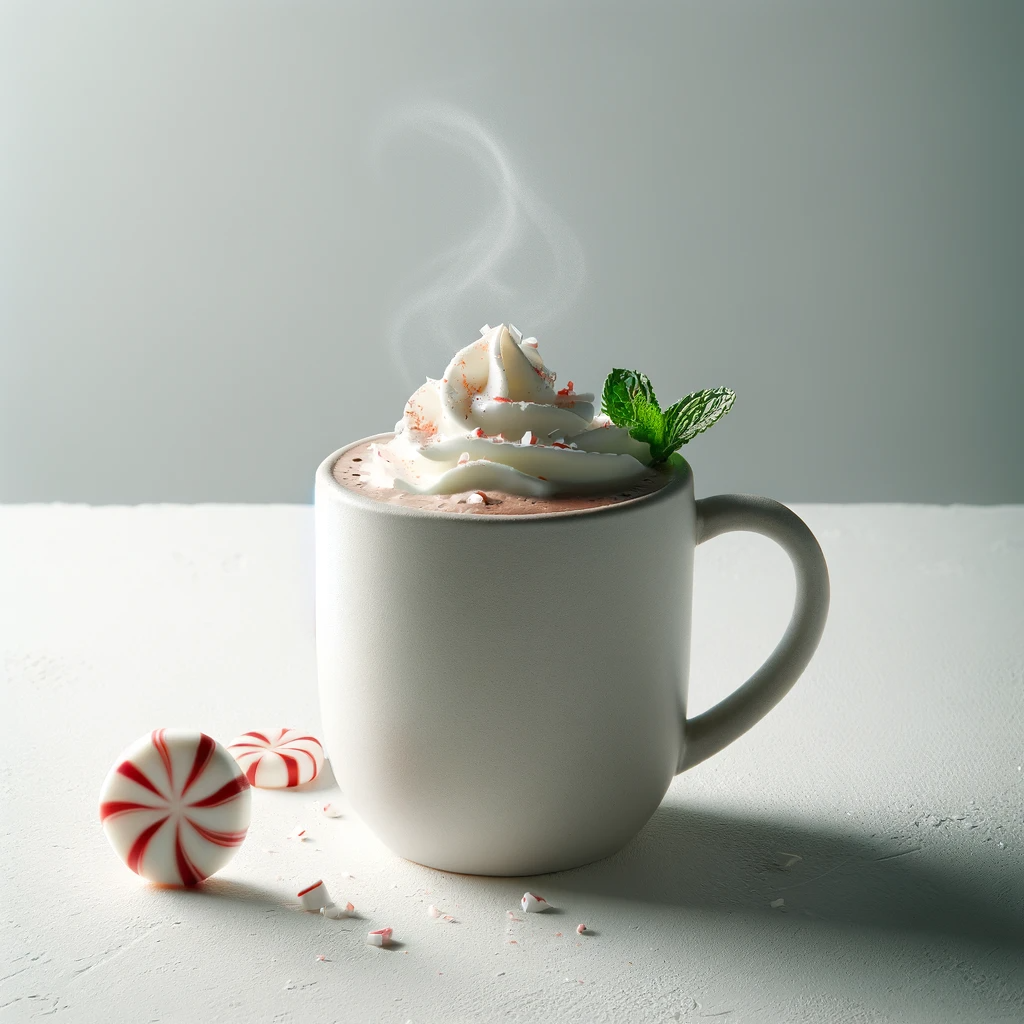 Peppermint Hot Chocolate with Milk infused Peppermint Tea