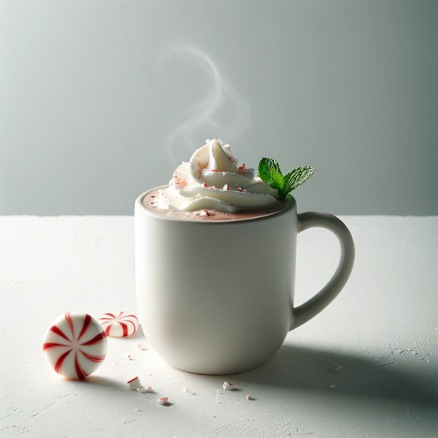 Peppermint Hot Chocolate with Milk infused Peppermint Tea