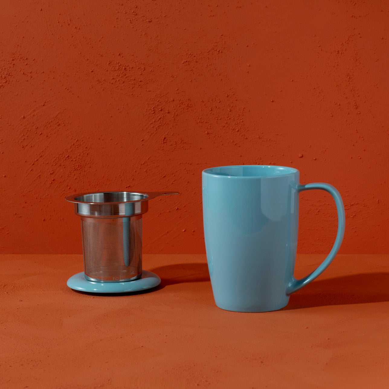 Turquoise Tea Mug with Infuser