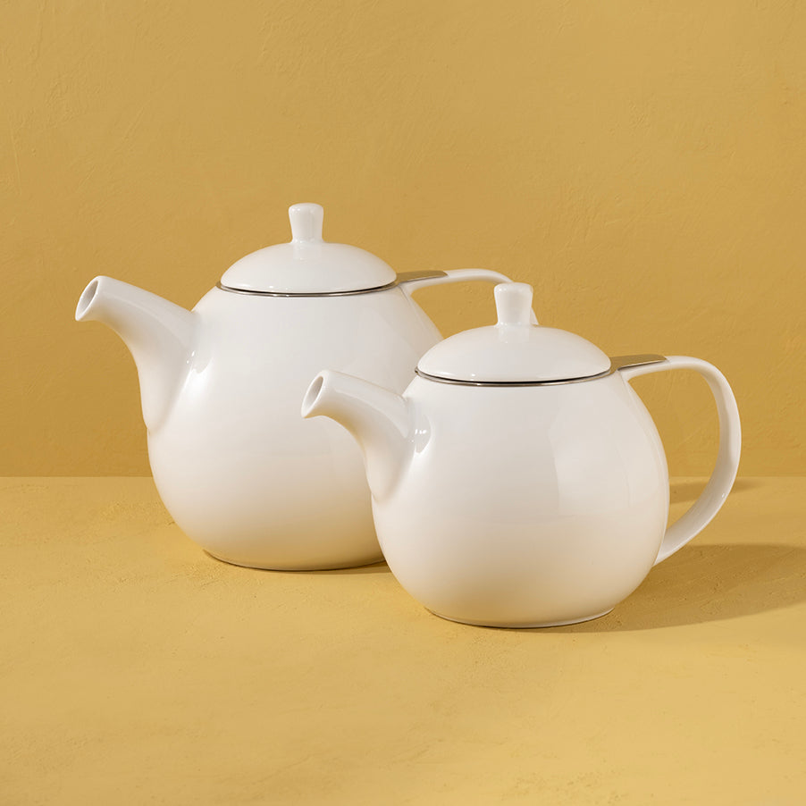 Large Curve White Teapot